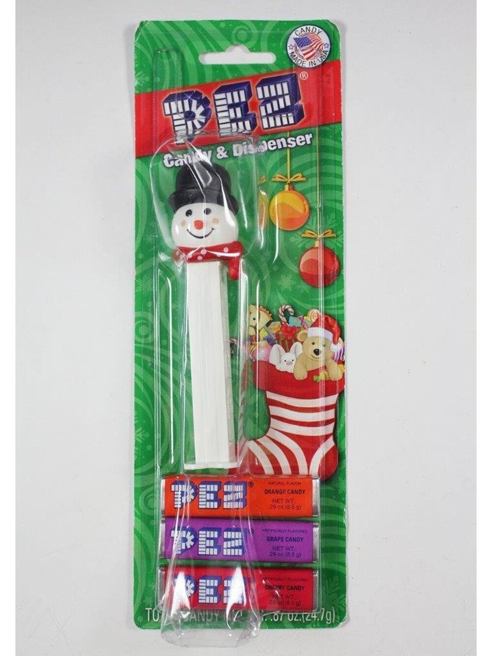 PEZ Snowman Candy Dispenser (Carded) Christmas Holiday 2014 NIP